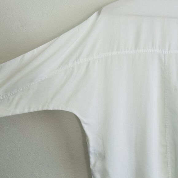 Madewell Relaxed Dolman Button-Up Shirt Size S White Sheer Coastal Prep Classic - Picture 11 of 16